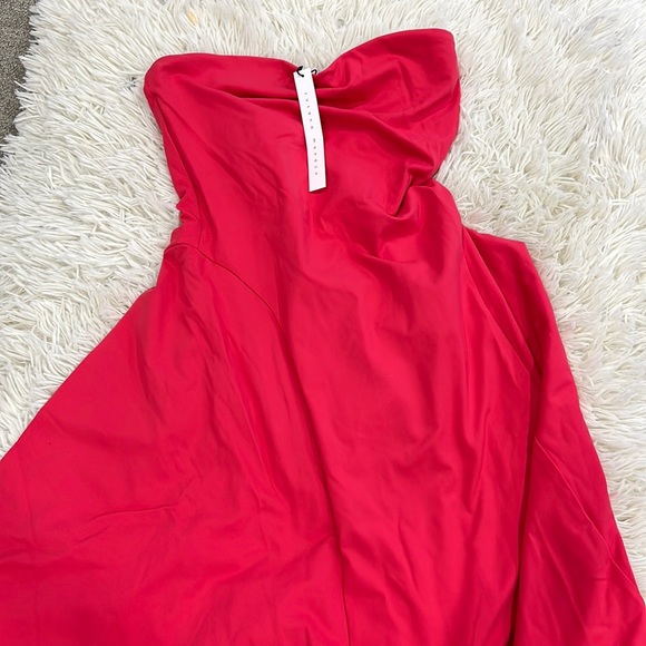 Susana Monaco strapless seamed high low dress watermelon - Picture 2 of 7